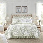 Laura Ashley - Queen Quilt Set, Reversible Cotton Bedding With Matching Shams,. Fixed Price $114.90.