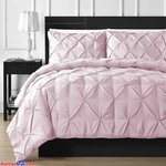 Staniey Pinch Pleat Coverlet Set 104" X 92" - King, Baby Pink. Fixed Price $9.00.