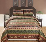 Quilt Set Bedspread Rustic Southwestern Brown Queen 3 Pc Rugs 4 Less. Fixed Price $52.17.