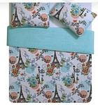 Vcny Home Eiffel Reversible 3-PC Quilt Set Full/queen Polyester Floral Paris. Fixed Price $40.00.
