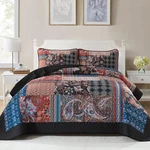 Djy Patchwork Quilt Set Size Boho Bedspread Coverlet, King, Black Coral. Fixed Price $64.18.