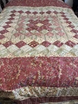 Rustic J Penney Home Burgundy & Brown Queen/king Quilt/comforter 85 X 96. Fixed Price $125.00.