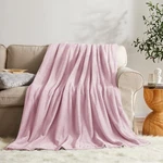 Fleece Blanket Twin Size Pink Lightweight Super Soft Cozy Luxury Bed .... Fixed Price $24.10.