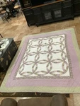 Vtg Sears Colormate Bedspread Quilted Queen Double Wedding Ring 84 X 104. Fixed Price $44.99.