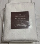 Abby Matelass Bedspread-white, Queen Williamsburg Collection, 100% Cotton. Fixed Price $175.00.