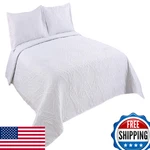 Marina Decoration Solid Embossed Pinsonic Coverlet Bedspread Bedding Ultra Soft. Fixed Price $123.00.