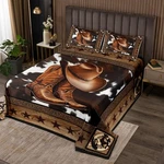 Manfei Cowboy Bedspread Queen Size,western Texas Star Wooden Plank Ru.... Fixed Price $87.60.