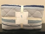 New Pottery Barn Kids Dustin Full/queen Quilt, Dinosaur, Gray Marine Blue. Fixed Price $159.95.