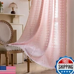 Bclbuste Pink Boho Curtains 96 Inch Long 2 Panels For Girls Bedroom Living. Fixed Price $81.17.