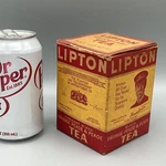 Lipton Tea Box 1/2 Pound Yellow Label Hoboken Nj H.m. King George Date 1940 Vtg. Fixed Price $74.75.