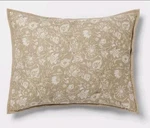 1 Threshold Standard Floral Voile Lofty Quilted Pillow Sham Beige (SH2). Fixed Price $9.99.