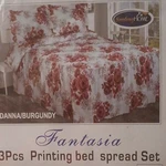 Smiling Home Fantasia Floral Burgundy White Queen Bedspread Set For Bedroom. Fixed Price $26.54.