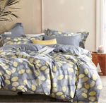 Sistes Gray Yellow Floral 100% Cotton Reversible Comforter Set King Modern. Fixed Price $129.00.
