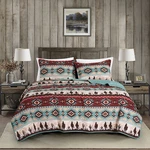 Chezmoi Collection Dune Southwestern Cowboys Microfiber Bedspread Quilt Set. Fixed Price $52.99.