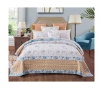 Tache Twin White Quilt Cotton Patchwork Cottage Coastal Beach Embroidered Flo.... Fixed Price $131.31.