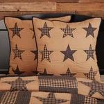 Primitive Euro Sham Tan Appliqued Teton Star Cotton Bedroom Decor Vhc Brands. Fixed Price $29.95.