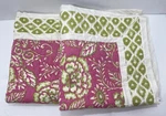 2 Dena Home Moroccan Euro Sham Quilted Cotton Pink Green 740. Fixed Price $39.00.