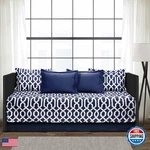 Lush Decor Navy And White Edward Trellis Patterned Daybed Cover Set Includes. Fixed Price $86.38.