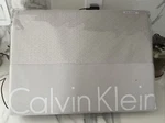 Calvin Klein Oval Bands Blanca Opal Light Grey King Coverlet. Brand New!. Fixed Price $250.00.