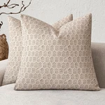 Set Of 2 Decorative Neutral Floral Print Throw Pillow Covers Vintage Accent Farm. Fixed Price $24.55.