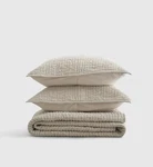 Sold Out Quince European Linen Cotton Stitch Quilt Set King Cali Natural. Fixed Price $139.00.