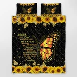 Black Quilt Set 3PCS Golden Half Butterfly Alphabet Bedding All Season Home. Fixed Price $45.39.