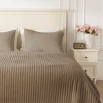 Breathable Velvet Set King Size, 3 Piece Soft Quilted Blanket With 2 Pillo. Fixed Price $57.99.