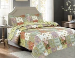 Legacy Decor 3 Pcs Paisley Stitched Reversible Lightweight Bedspread. Fixed Price $45.00.