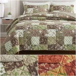 Chezmoi Collection Leilani Bohemian Printed Floral Patchwork Cotton Quilt Set. Fixed Price $63.99.