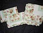 Greenland Country Pink Red Vintage Gingham Floral (3PC) Full Quilt Set. Fixed Price $95.20.