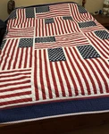 Tommy Hilfiger Queen Quilt Patriotic Flag Print Red White Blue RN121068. Fixed Price $225.00.