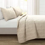 Lush Decor Hexagon Honeycomb Embroidered Textured Cotton Quilt,. Fixed Price $71.99.