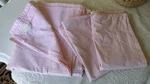 Pottery Barn Kids Pillow Sham Full Flat Sheet Gingham Check Pink White Cotton 3P. Fixed Price $38.00.