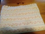 Simply Shabby Chic Cottagecore Floral Quilt Twin Scallop Edge Stripe Reversible. Fixed Price $70.00.