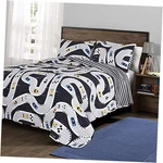 , Navy Car Tracks 3 Piece Quilt Set Full/queen. Fixed Price $149.96.