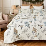Brandream Bird Bedding King Cotton Quilt Set Reversible 3PCS #R024. Fixed Price $89.34.