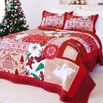 Evenhug Queen Size Quilt Christmas Theme Bedding Set (92"X96"), Red. Fixed Price $42.99.
