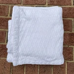 Ralph Lauren White Blanket Diamond Weave Cotton 63 X91 Twin Coverlet India. Fixed Price $66.97.