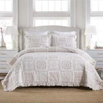 3-PIECE Cotton Oversized Bedspread Set Coverlet Lightweight Quilt Tj. Fixed Price $149.99.