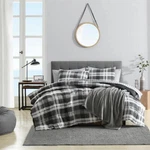 Nautica Comforter Set 3-PIECE Full/queen Size Plaid Microsuede Charcoal Gray. Fixed Price $72.00.