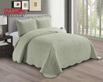 Linen Plus Embossed Coverlet Bedspread Set Oversized Solid Light Green Full/quee. Fixed Price $51.78.
