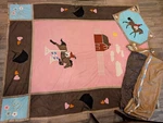 Rare Carstens 48693381 Jockey Equestrian Horse Twin Blanket Bed Skirt Sham. Fixed Price $85.95.