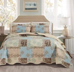 Masterplay 3-PIECE Fine Printed Oversize (118" X 95") Quilt Set, Bedspread Co.... Fixed Price $68.45.