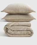 Nwt Quince Cotton Velvet Channel Quilt King / Cal Set Taupe Msrp $279.90. Fixed Price $174.99.