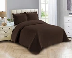 Linen Plus Luxury Oversized Coverlet Embossed Bedspread Set Solid Coffee King.... Fixed Price $30.78.
