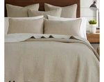 Levtex Home Cross Stitch Taupe Quilt Set - 3 Pc King. Fixed Price $85.00.