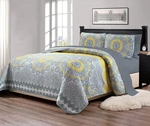 Fancy Collection 7 Pc Over Size Quilted Bedspread With Matching Sheet Set Medall. Fixed Price $51.52.