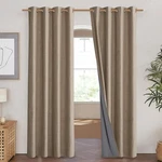 Nicetown Absolutely Blackout Curtains Panels Insulated Linen Grommets 52X84". Fixed Price $22.46.