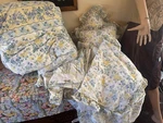 Laura Ashley Garden Cotton Yellow Blue 7 Piece Daybed Cover Set. Fixed Price $112.50.