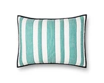 Threshold Teal /white Woven Stripe Standard Pillow Sham 100% Cotton 20" X 26". Fixed Price $10.88.